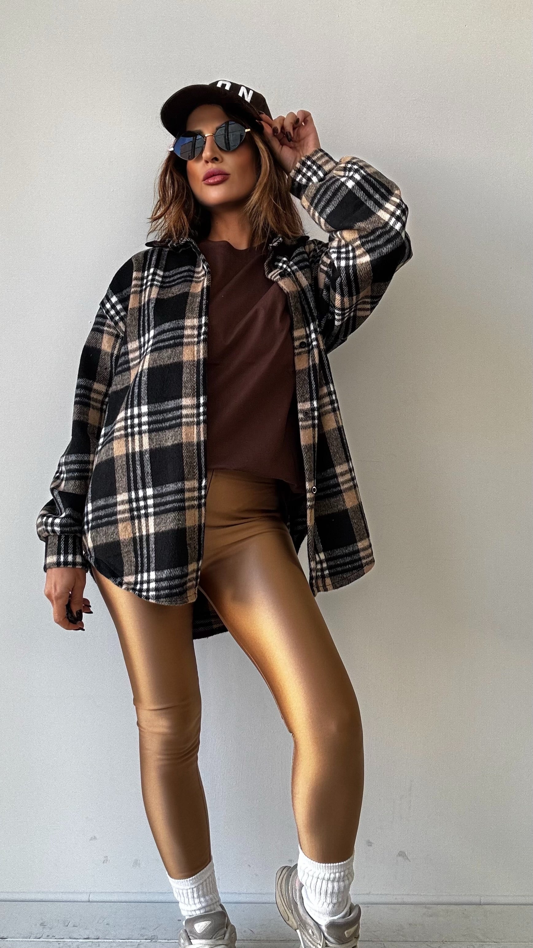 CAMICIA KATE A QUADRI BROWN