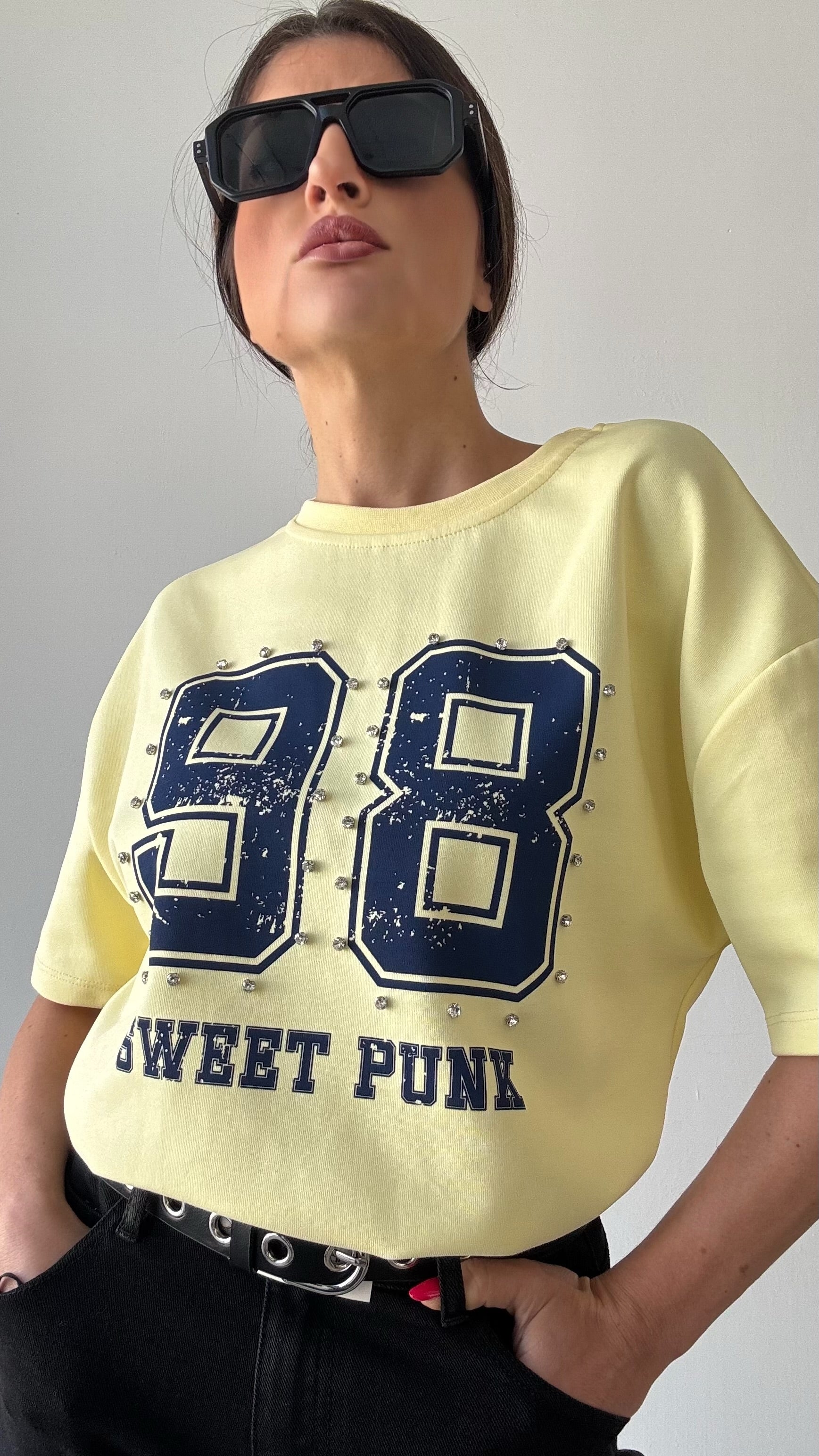 MAGLIA T SHIRT GIALLA SWEET PUNK BY LUMINA