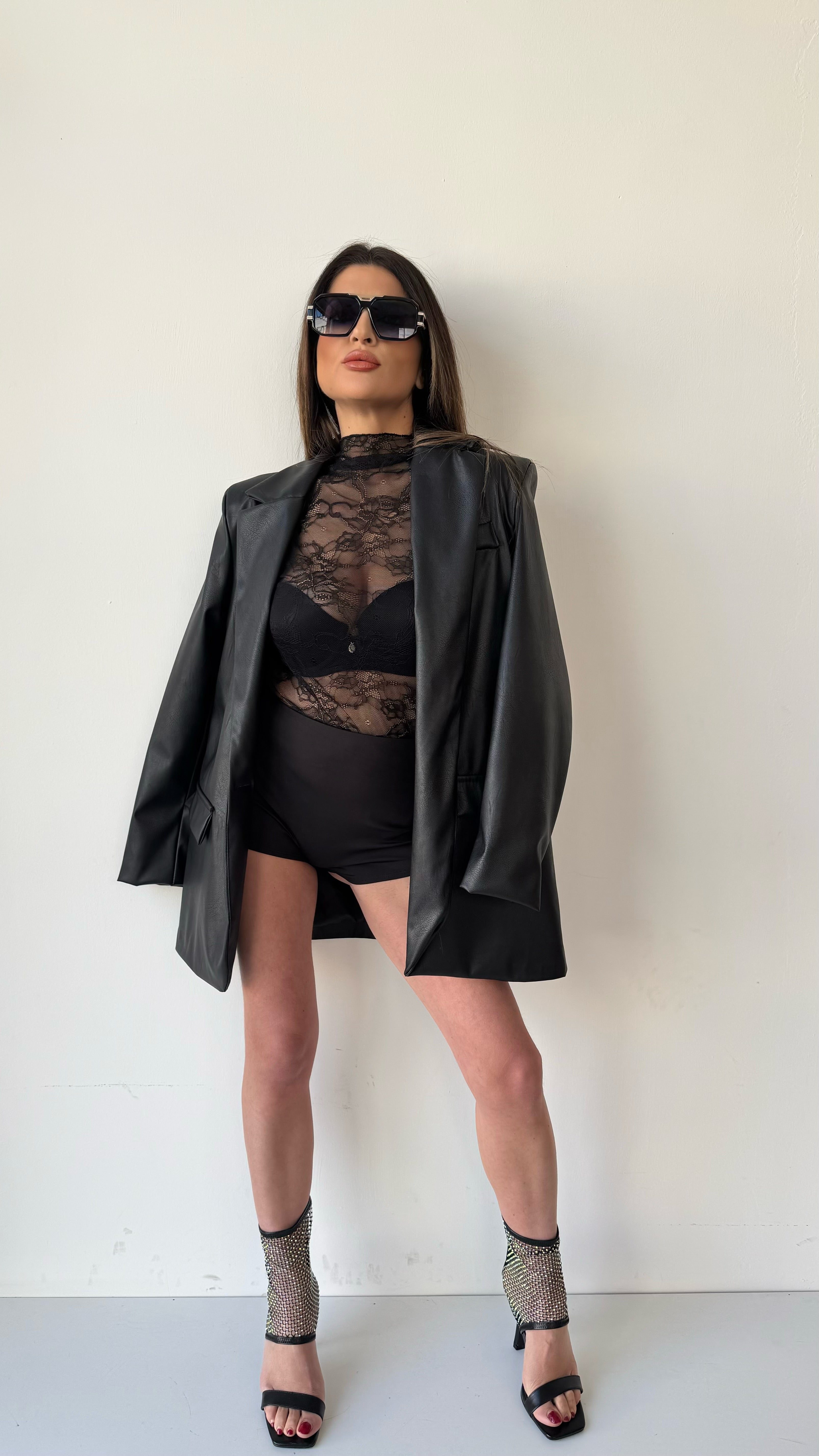 BLAZER GIACCA OVERSIZE SIMIL PELLE LUISA
