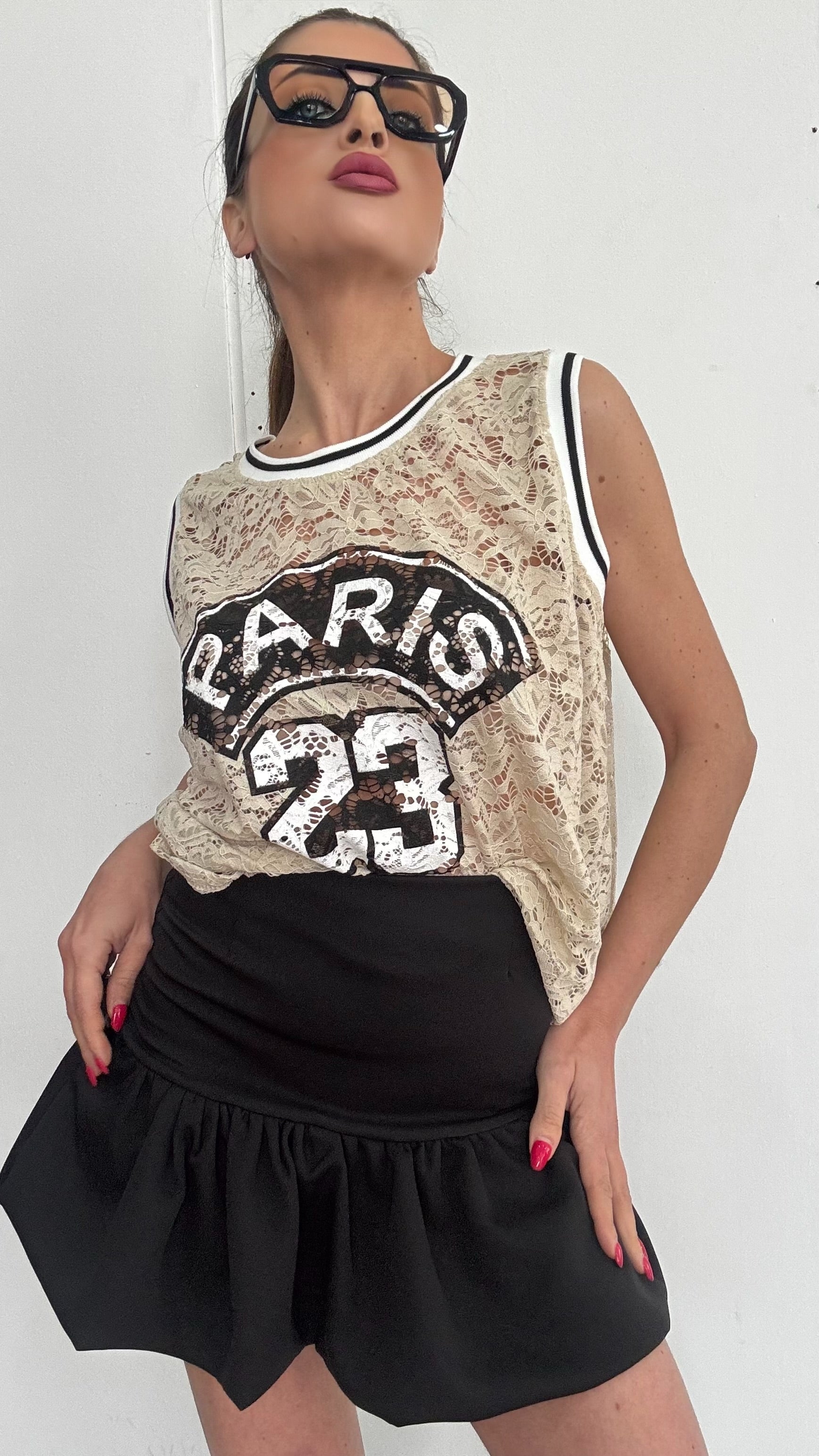 CANOTTA  MELISSA IN PIZZO BEIGE