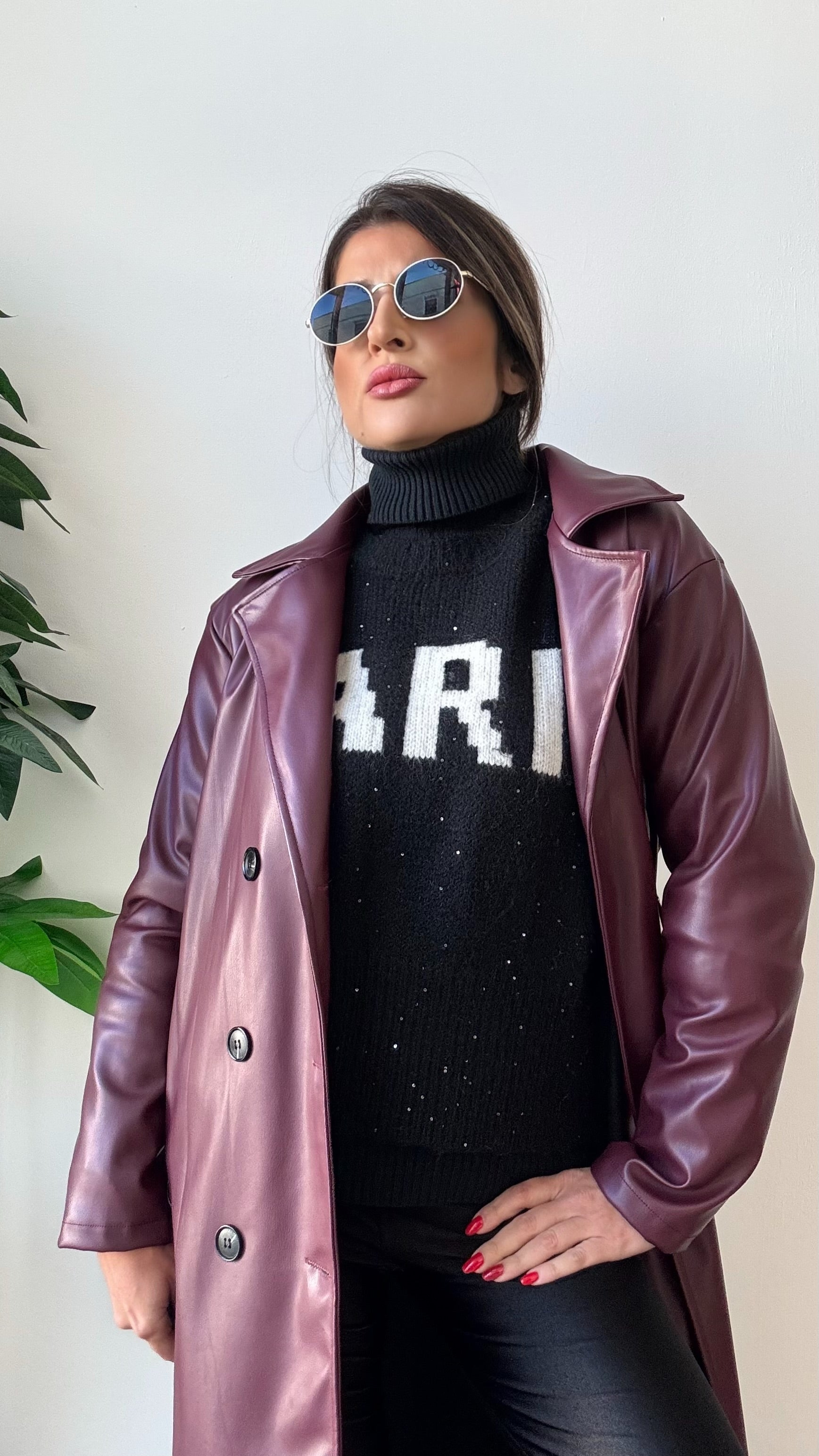 TRENCH BORDEAUX ILARY
