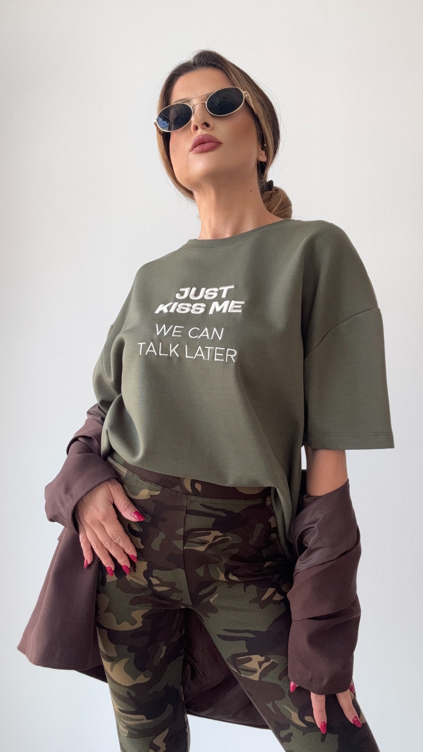 PANTA LEGGINS ANNARITA A ZAMPA MILITARE