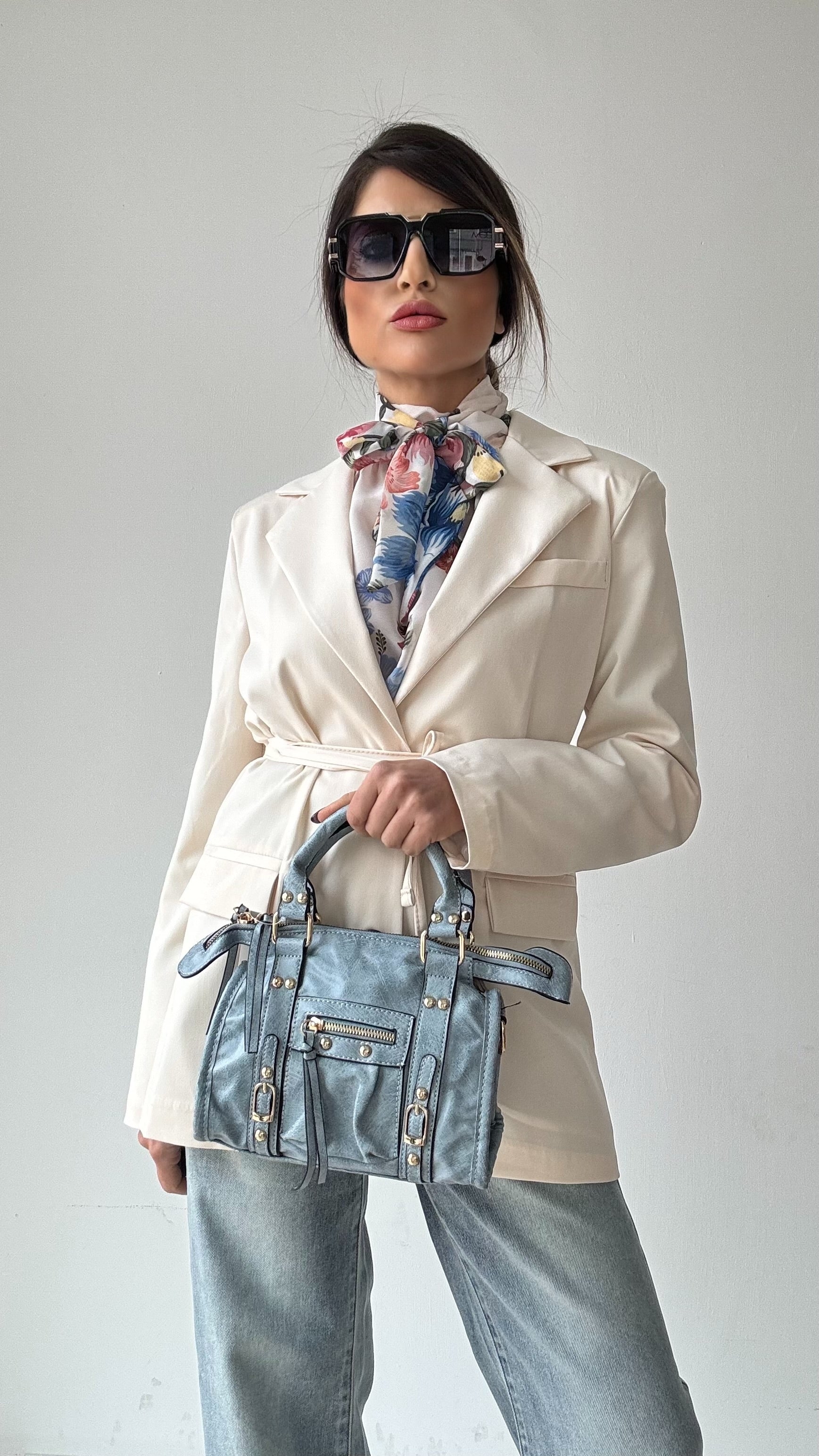 BLAZER  LAZZA GIACCA  CON CINTURINA OVERSIZE