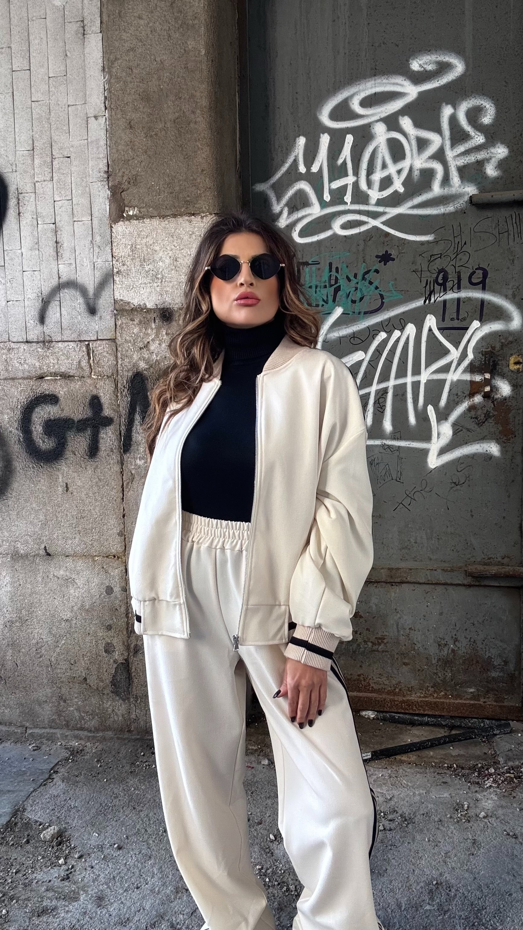 GIUBBOTTO BOMBER LUMINA STREET CREMA