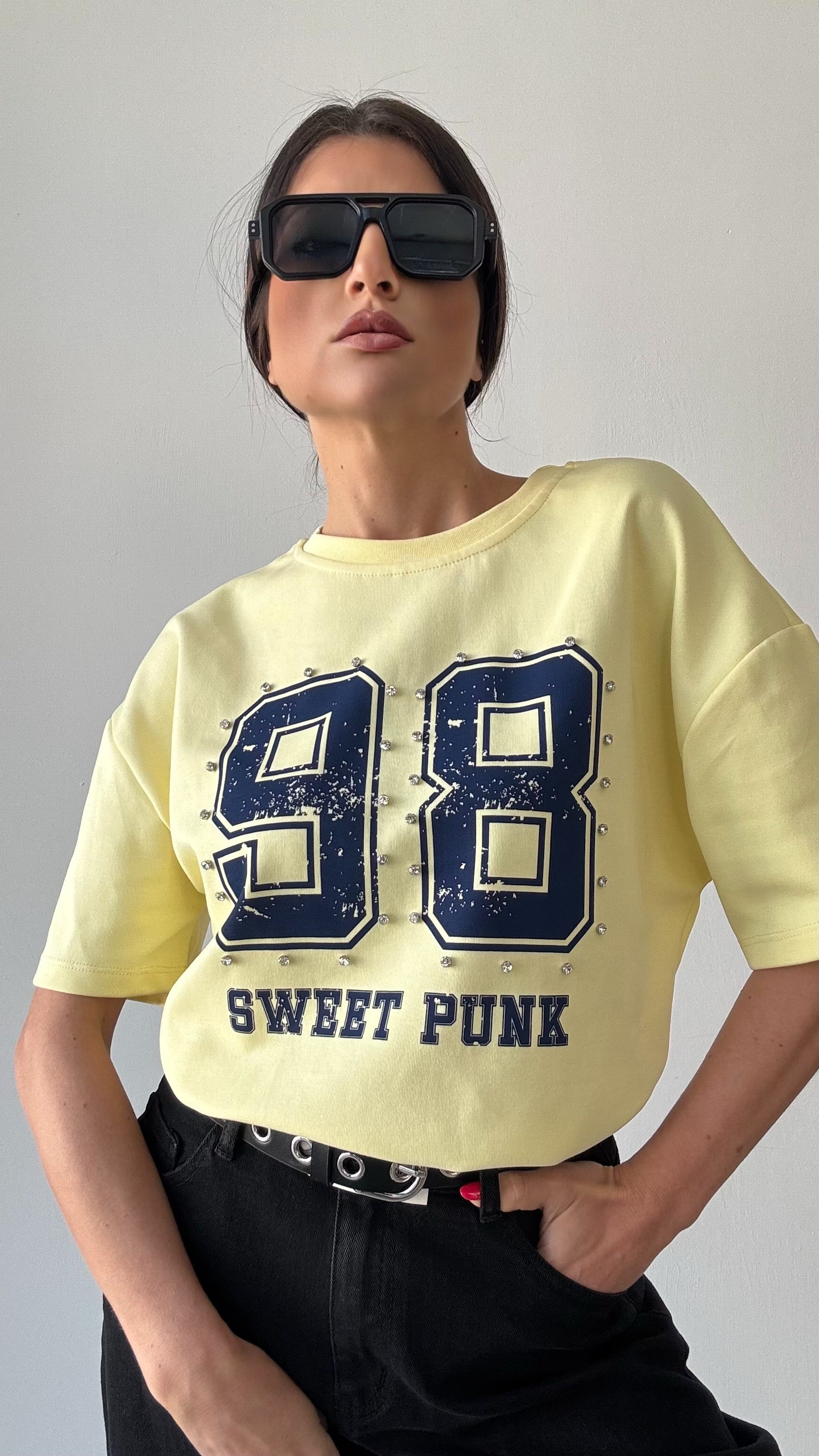 MAGLIA T SHIRT GIALLA SWEET PUNK BY LUMINA