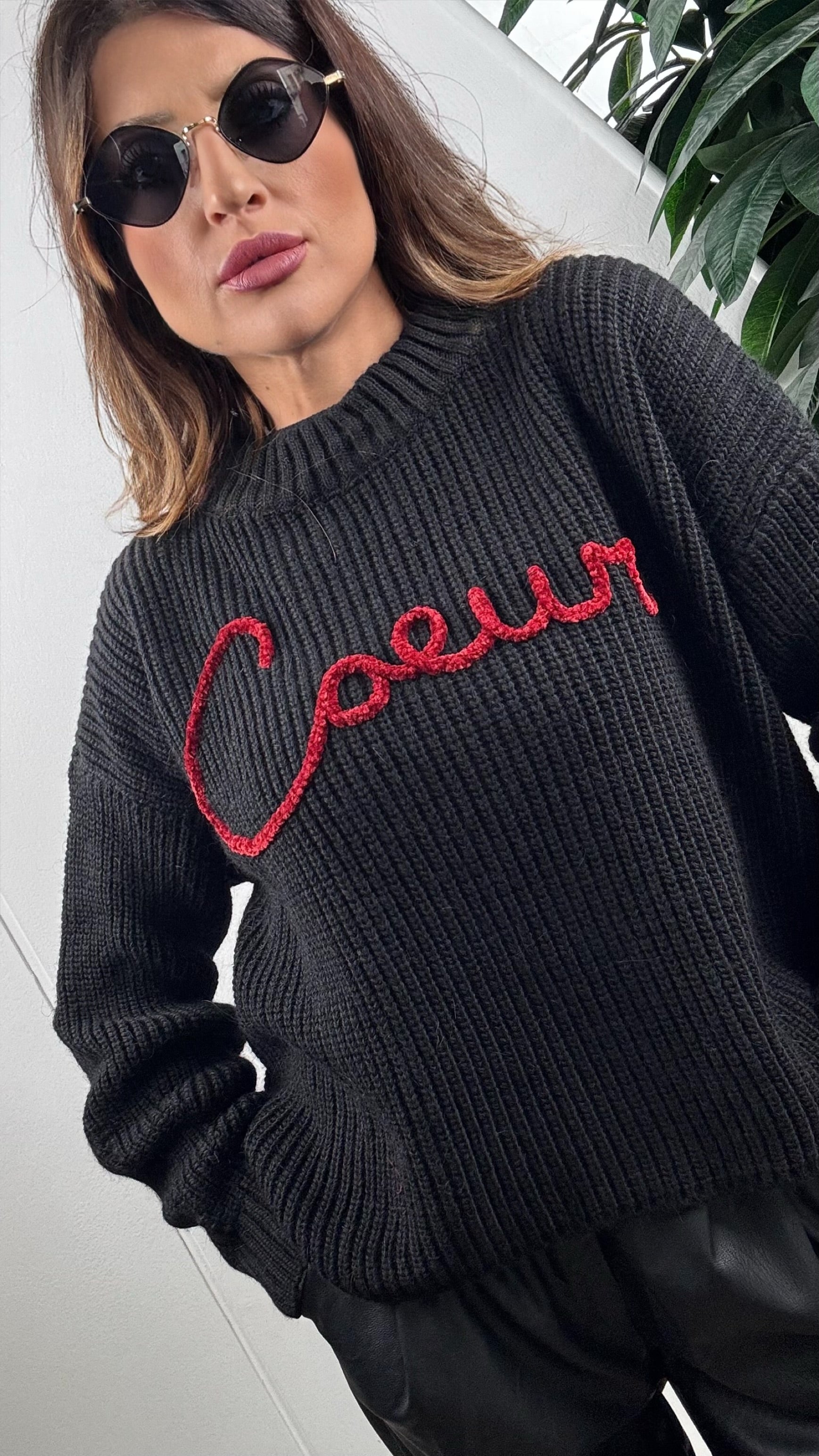 PULL MAGLIONE COEUR  LUMINA NERO
