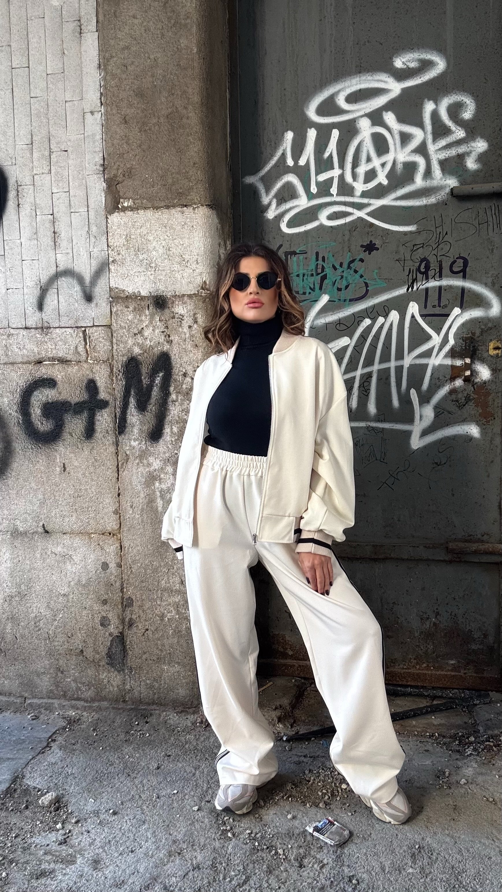 GIUBBOTTO BOMBER LUMINA STREET  CREMA