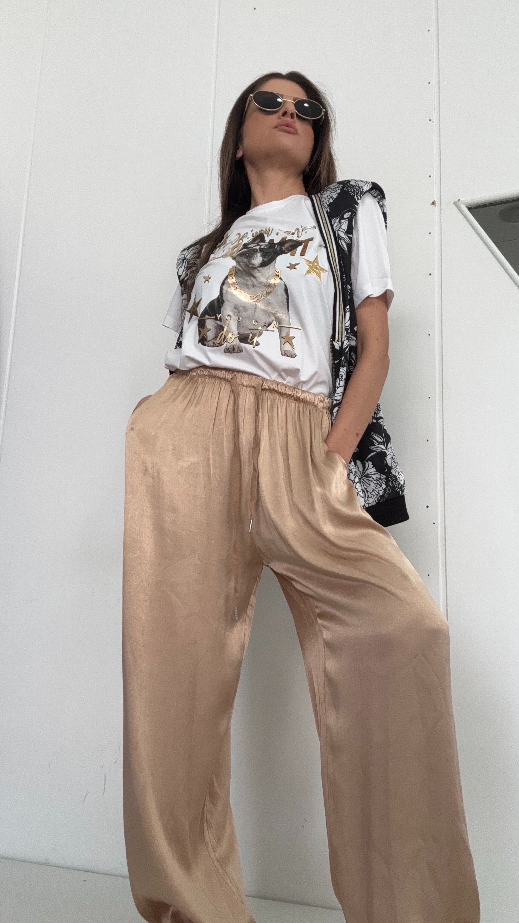 PANTALONE SATEN GRACE ORO