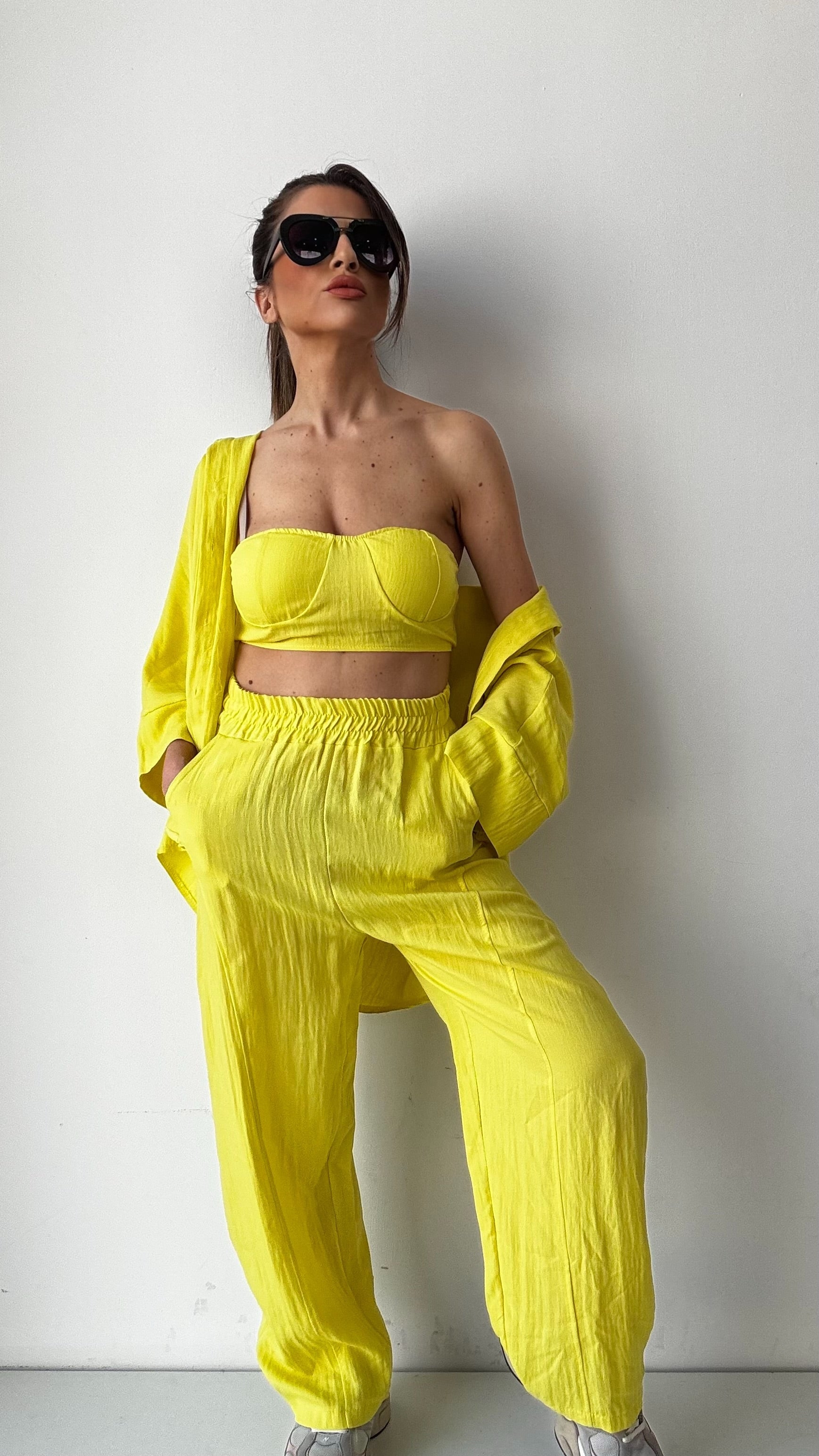 CORDSET CORDINATO ROMANTI  GIALLO