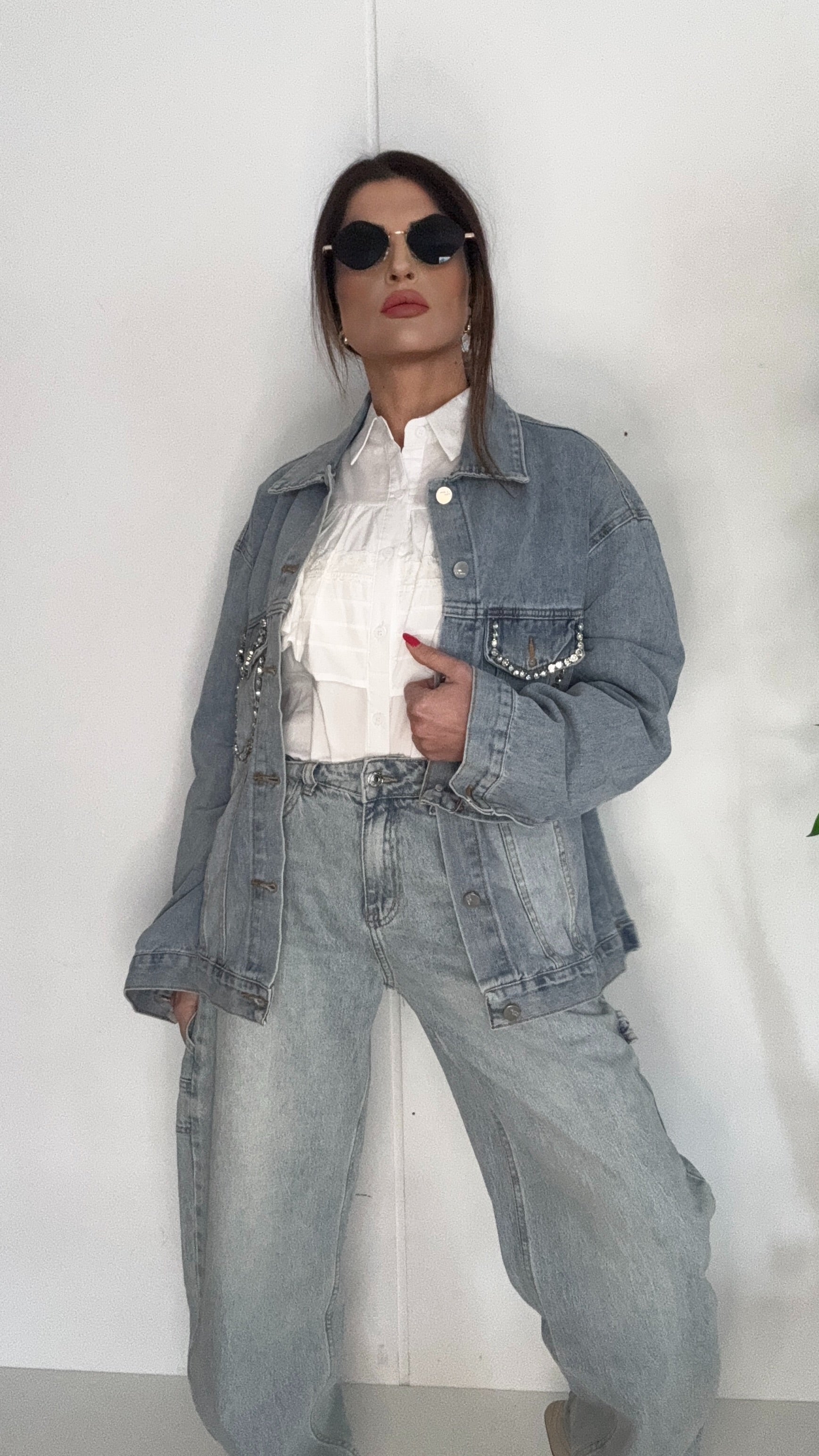 GIUBBOTTO EMILY OVERSIZE IN JEANS
