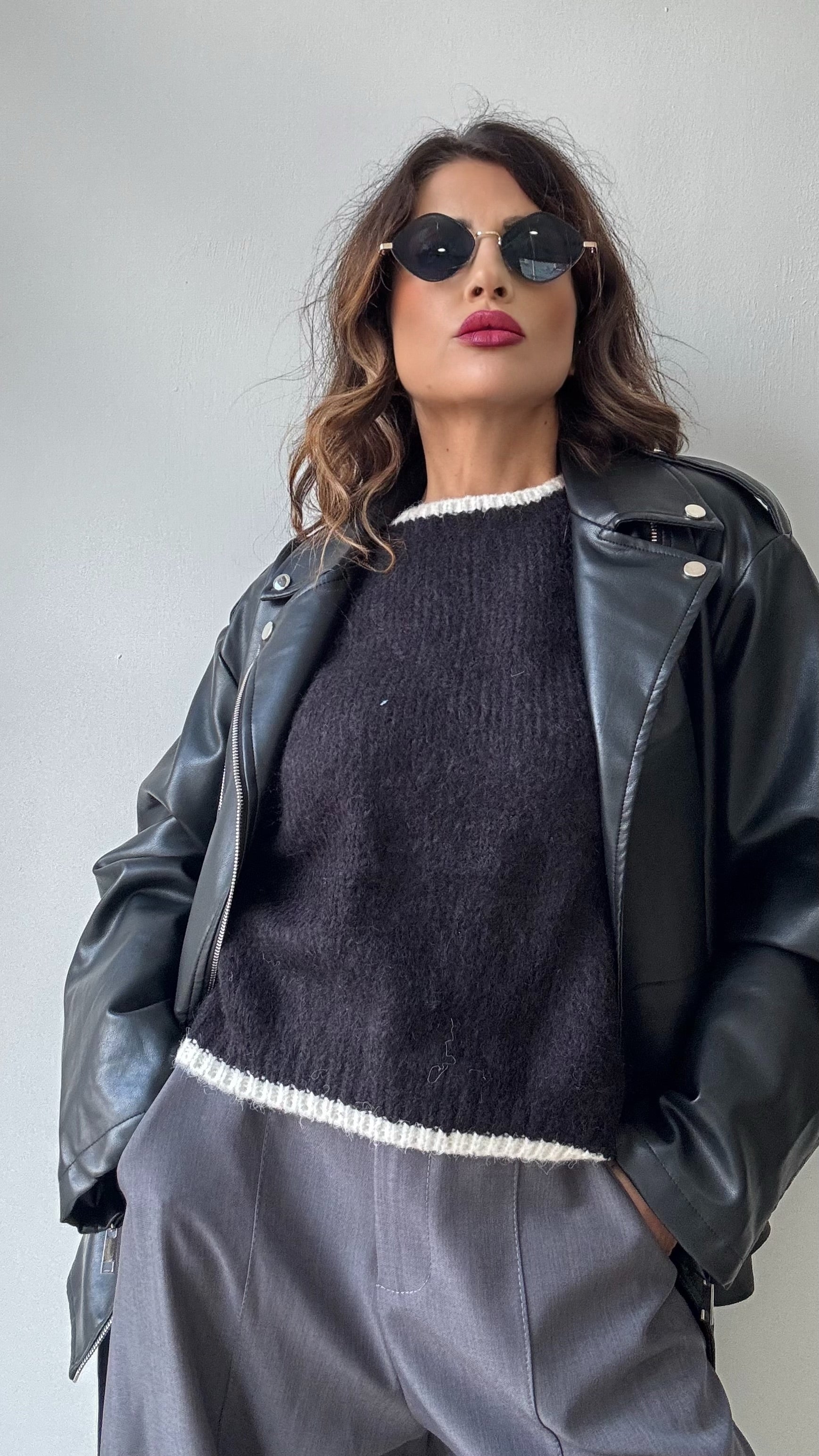 GIUBBOTTO OVERSIZE CHIODO SPORT 704