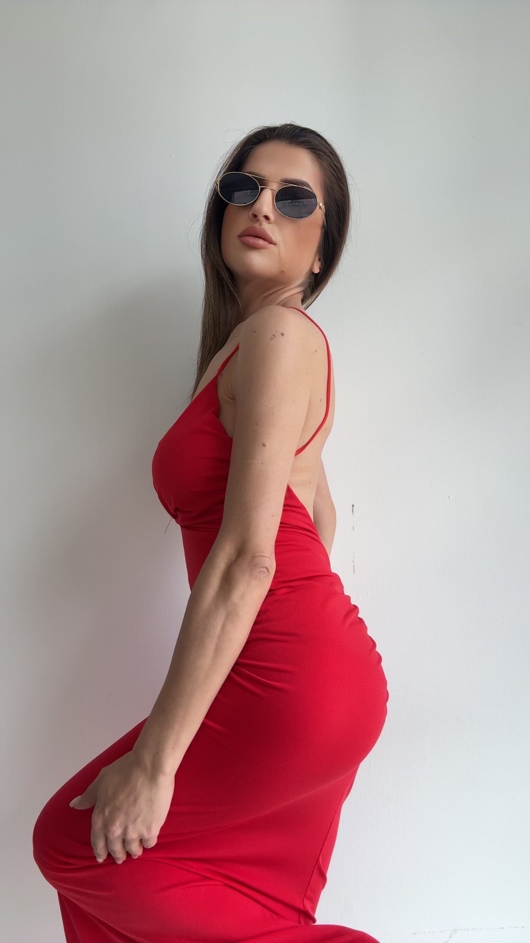 ABITO LUNGO LUNA ROSSO