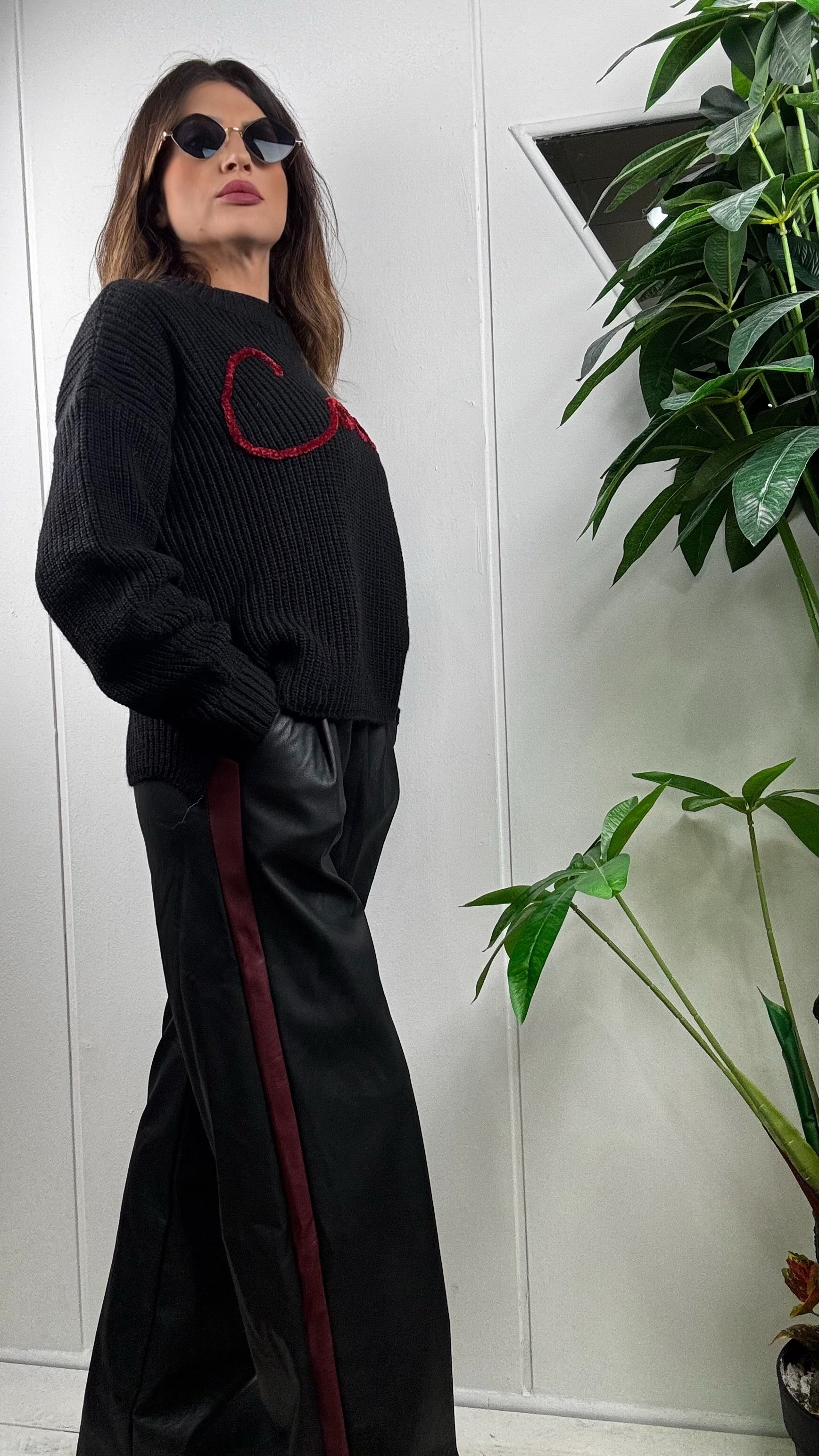 PULL MAGLIONE COEUR  LUMINA NERO