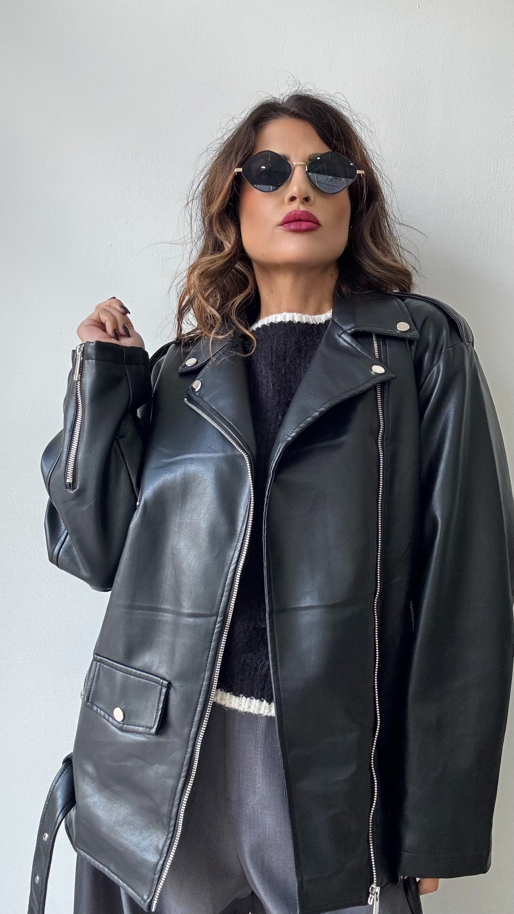 GIUBBOTTO OVERSIZE CHIODO SPORT 704