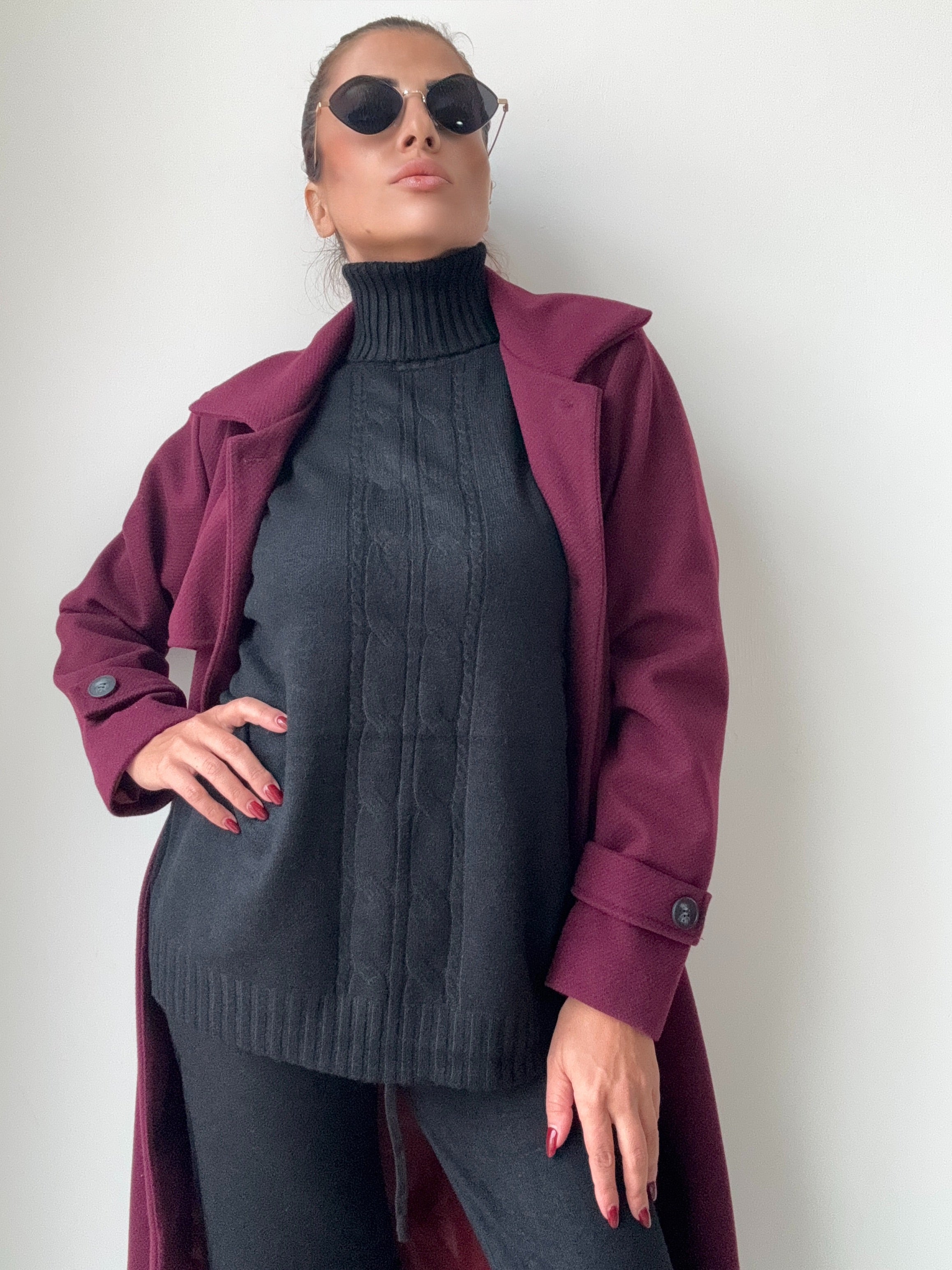 CAPPOTTO  JOSEPHINE SPIGATO BORDEAUX