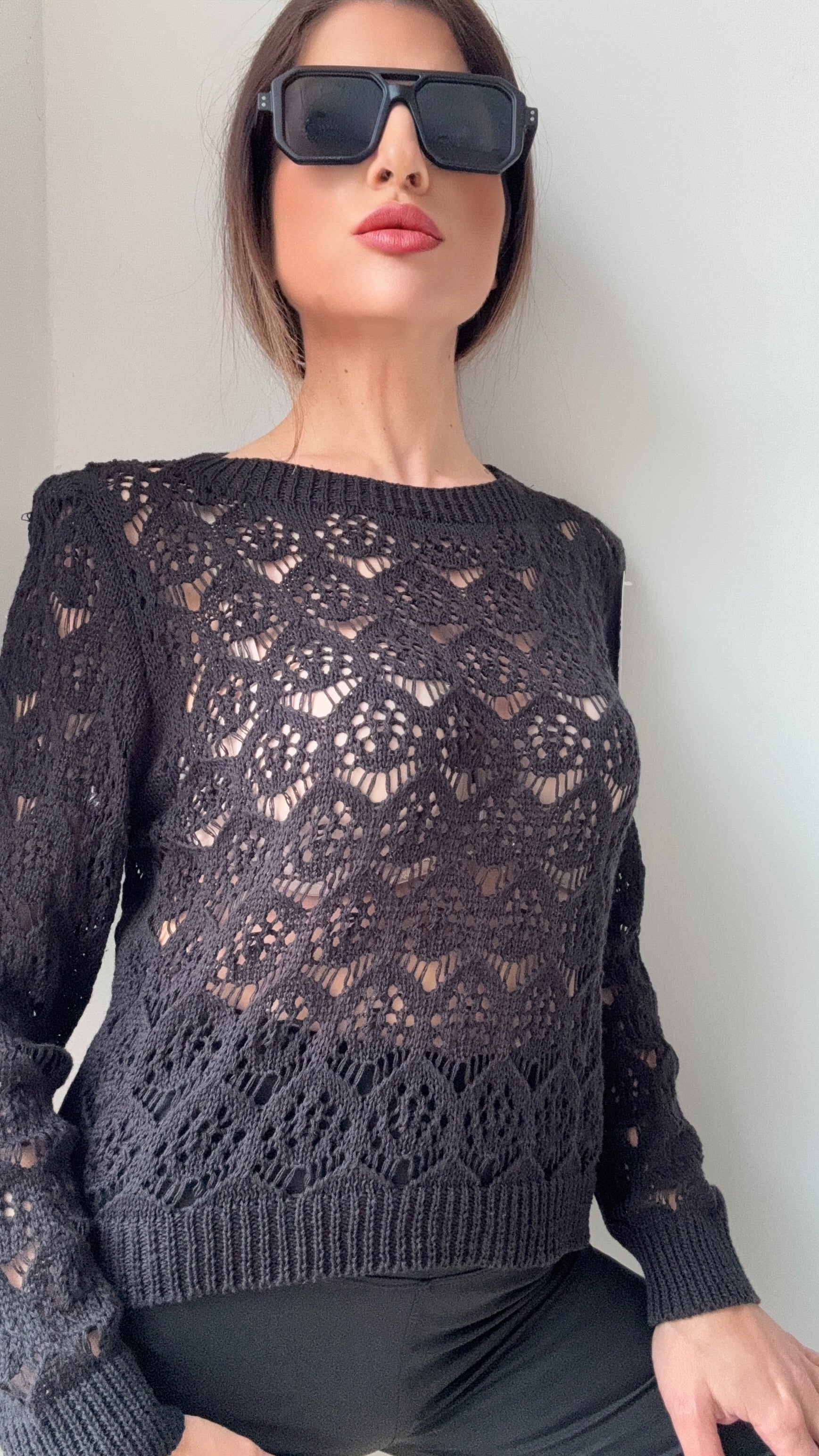 MAGLIONE  IN COTONE ROXY 353 NERO
