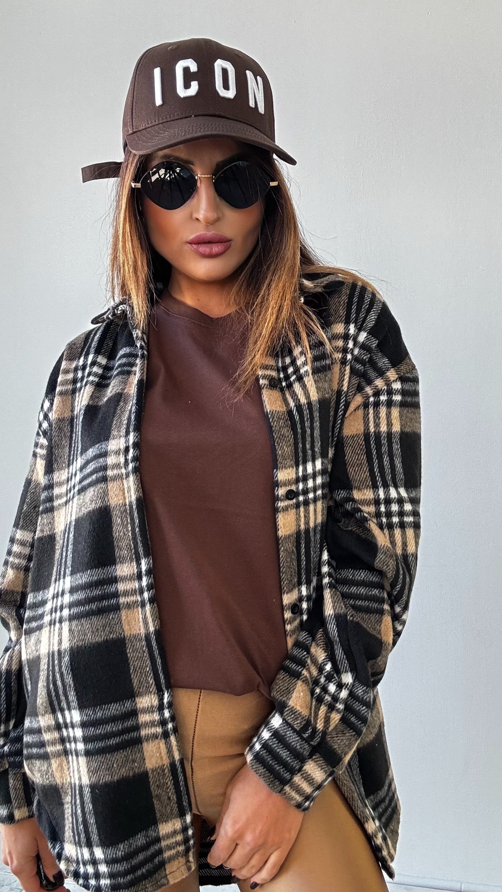 CAMICIA KATE A QUADRI BROWN