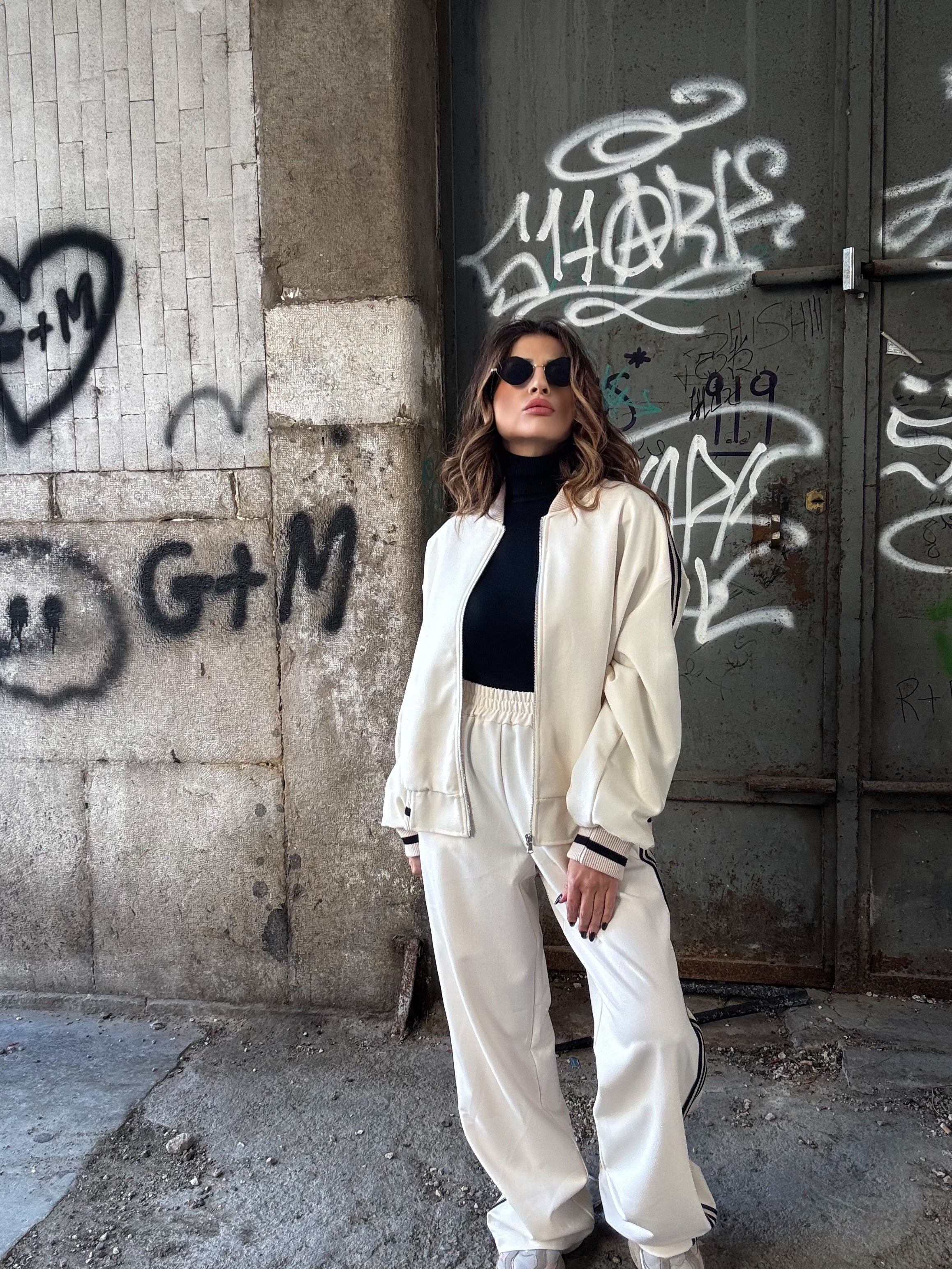 GIUBBOTTO BOMBER LUMINA STREET  CREMA